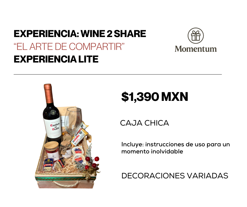 Experiencia Wine 2 Share – Lite (Caja chica)