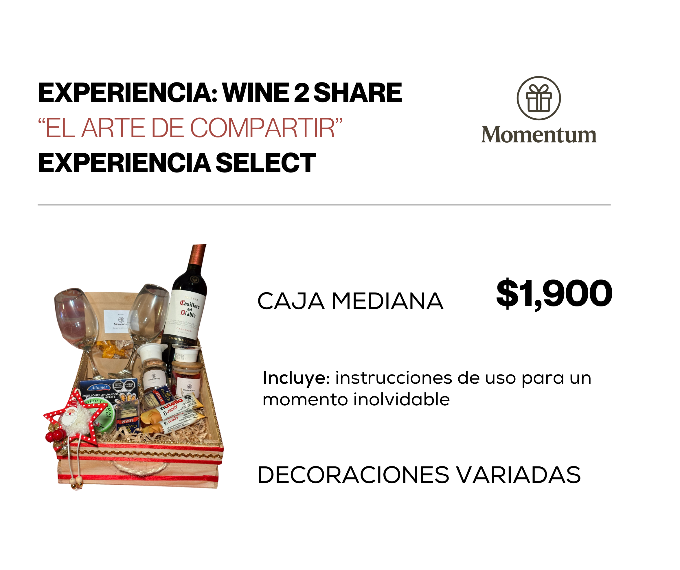 Experiencia Wine 2 Share – Select (Caja mediana)